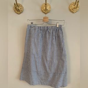 J Crew Blue & White Stripped Skirt Size 2x